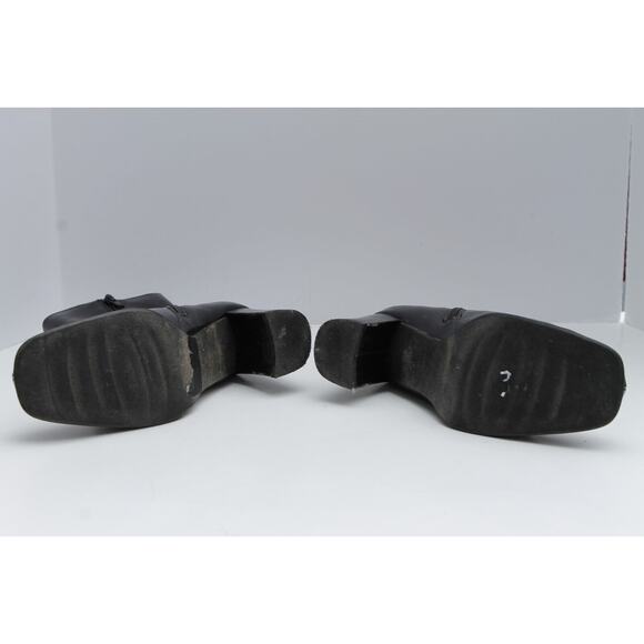 Aquatherm By Santana Boots Womens 6 M Black Ankle Round Toe Heels Mid Top Zip - Picture 10 of 12